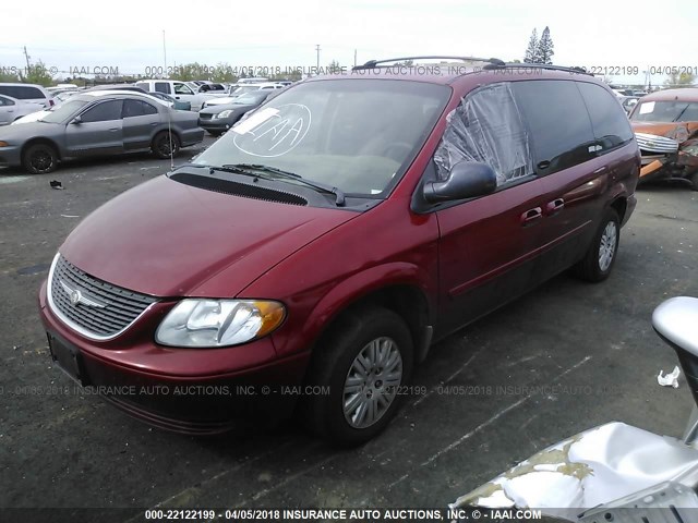 2C4GP44R24R575626 - 2004 CHRYSLER TOWN & COUNTRY LX MAROON photo 2