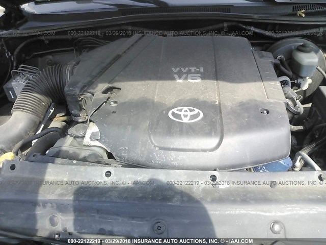 5TELU42NX8Z515150 - 2008 TOYOTA TACOMA DOUBLE CAB შავი ფოტო 10