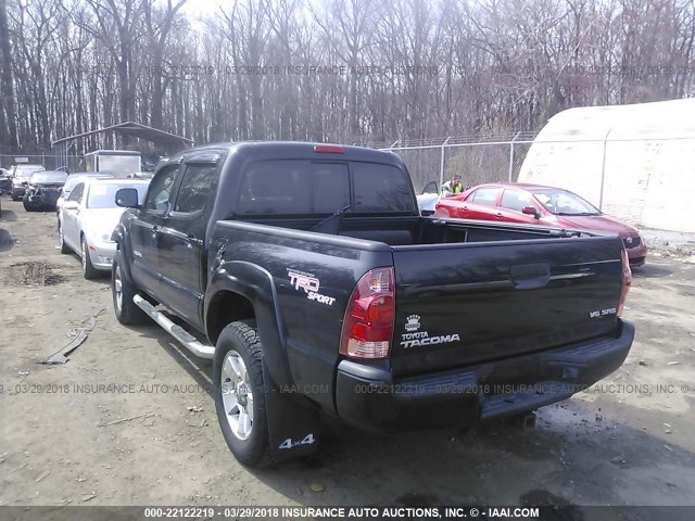 5TELU42NX8Z515150 - 2008 TOYOTA TACOMA DOUBLE CAB BLACK photo 3