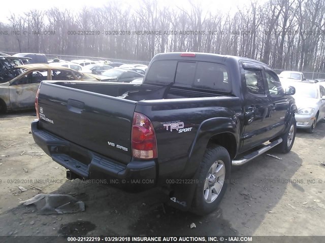 5TELU42NX8Z515150 - 2008 TOYOTA TACOMA DOUBLE CAB შავი ფოტო 4