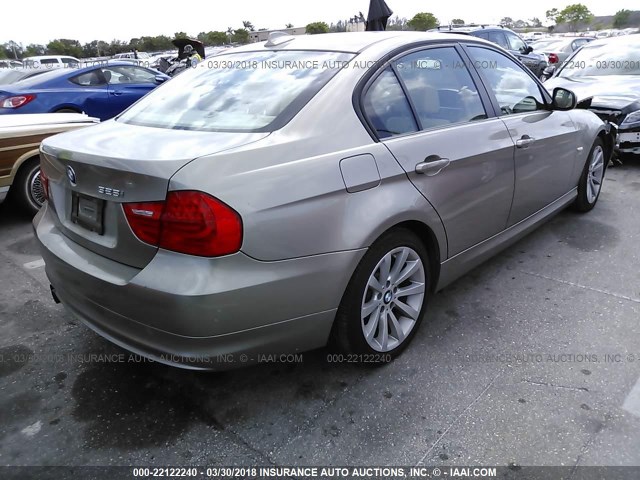 WBAPK7G58BNN48852 - 2011 BMW 328 XI GOLD photo 4