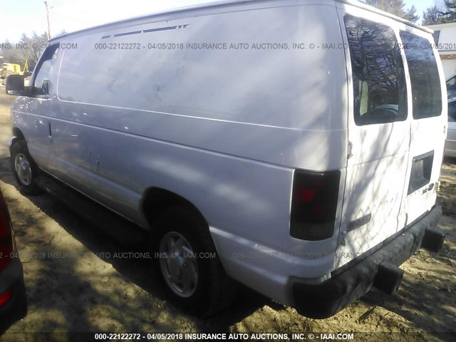 1FTNE24W29DA31516 - 2009 FORD ECONOLINE E250 VAN WHITE photo 3