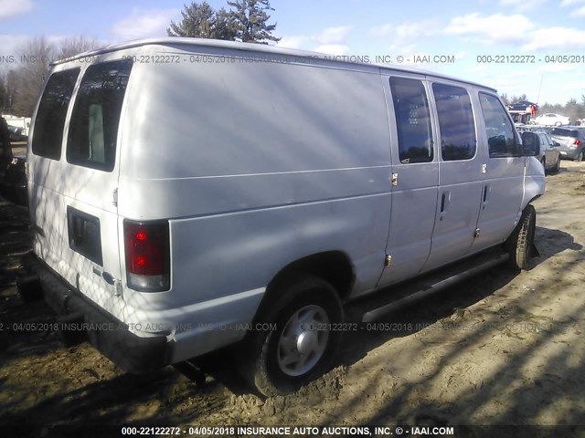 1FTNE24W29DA31516 - 2009 FORD ECONOLINE E250 VAN WHITE photo 4