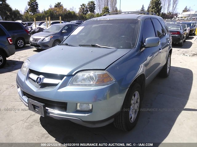 2HNYD18646H539354 - 2006 ACURA MDX TOURING BLUE photo 2