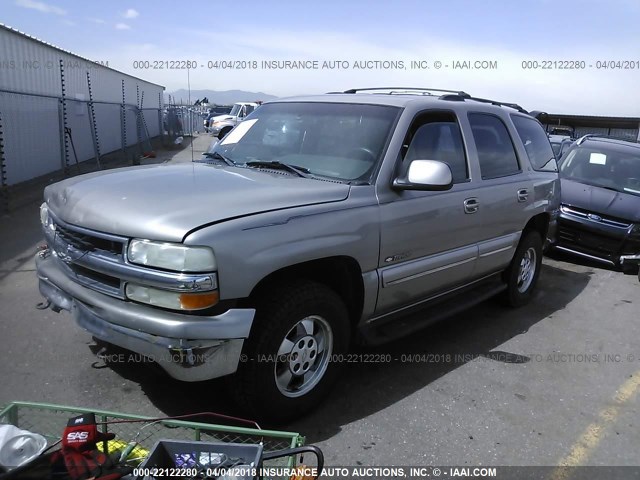 1GNEK13T71J120425 - 2001 CHEVROLET TAHOE K1500 GOLD photo 2