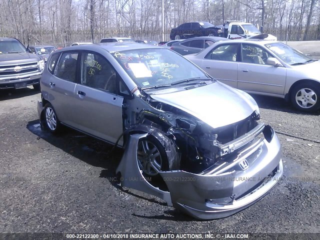 JHMGD38617S046351 - 2007 HONDA FIT S SILVER photo 1