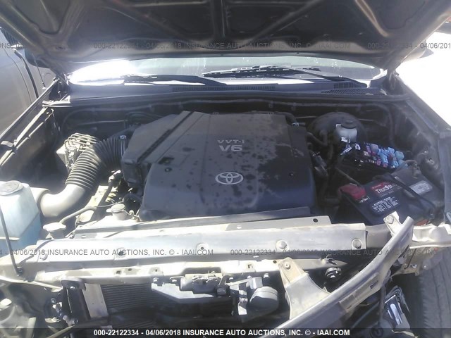 3TMJU4GN9BM114564 - 2011 TOYOTA TACOMA DOUBLE CAB PRERUNNER BROWN photo 10