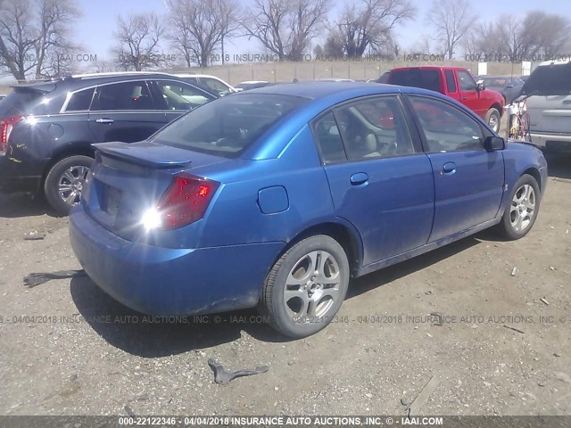 1G8AZ52F24Z199377 - 2004 SATURN ION LEVEL 2 BLUE photo 4