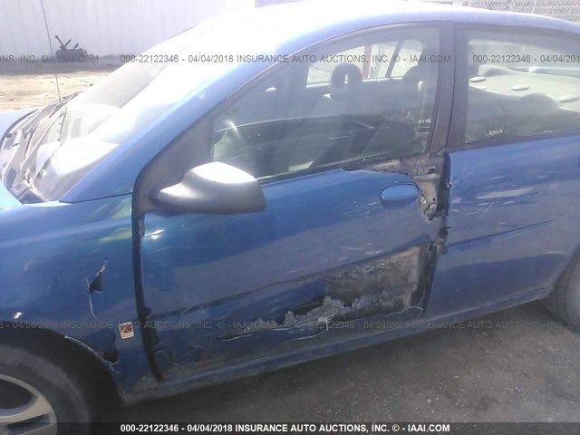 1G8AZ52F24Z199377 - 2004 SATURN ION LEVEL 2 BLUE photo 6