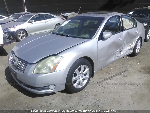 1N4BA41E14C885181 - 2004 NISSAN MAXIMA SE/SL SILVER photo 2