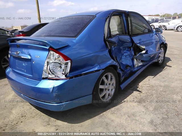 KNAFE121065365665 - 2006 KIA NEW SPECTRA LX/EX BLUE photo 6