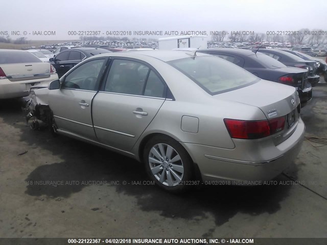 5NPEU46C59H567887 - 2009 HYUNDAI SONATA SE/LIMITED GOLD photo 3