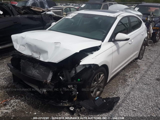 5NPD84LF0JH311854 - 2018 HYUNDAI ELANTRA SEL/VALUE/LIMITED WHITE photo 2