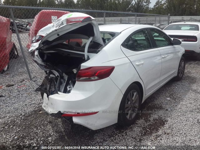 5NPD84LF0JH311854 - 2018 HYUNDAI ELANTRA SEL/VALUE/LIMITED WHITE photo 4