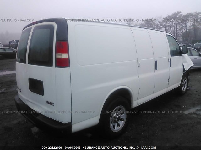 1GTS7AFX1B1112673 - 2011 GMC SAVANA G1500 WHITE photo 4