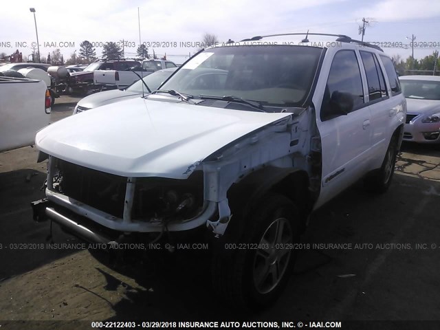 1GNDS13S142297859 - 2004 CHEVROLET TRAILBLAZER LS/LT WHITE photo 2