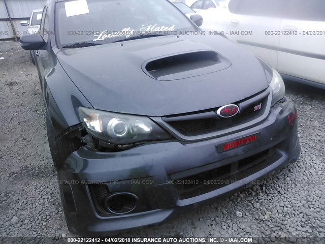 JF1GV8J61BL504372 - 2011 SUBARU IMPREZA WRX STI GRAY photo 6