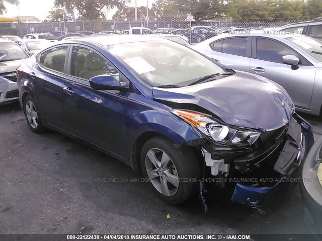 KMHDH4AEXDU868576 - 2013 HYUNDAI ELANTRA GLS/LIMITED 蓝色 照片 1