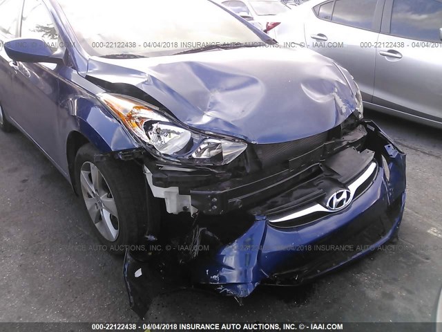 KMHDH4AEXDU868576 - 2013 HYUNDAI ELANTRA GLS/LIMITED 蓝色 照片 6