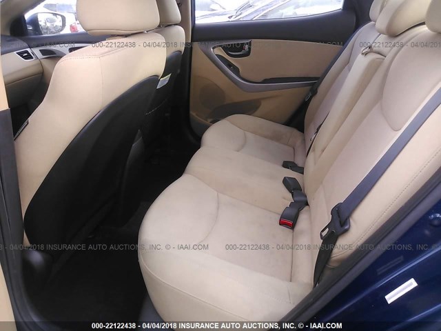 KMHDH4AEXDU868576 - 2013 HYUNDAI ELANTRA GLS/LIMITED 蓝色 照片 8