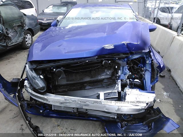 1HGCV2F37JA007102 - 2018 HONDA ACCORD SPORT BLUE photo 6