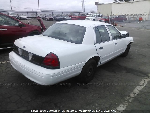 2FAFP71W44X133956 - 2004 FORD CROWN VICTORIA POLICE INTERCEPTOR WHITE photo 4