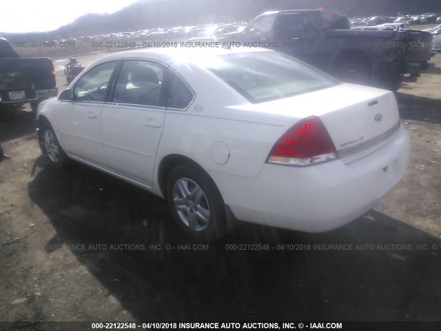 2G1WB58K569178792 - 2006 CHEVROLET IMPALA LS WHITE photo 3