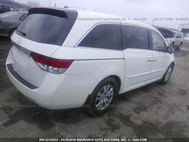 5FNRL5H6XGB057662 - 2016 HONDA ODYSSEY EXL WHITE photo 4