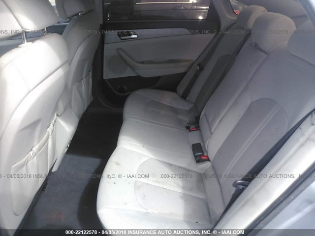 5NPE24AF8GH295985 - 2016 HYUNDAI SONATA SE SILVER photo 8