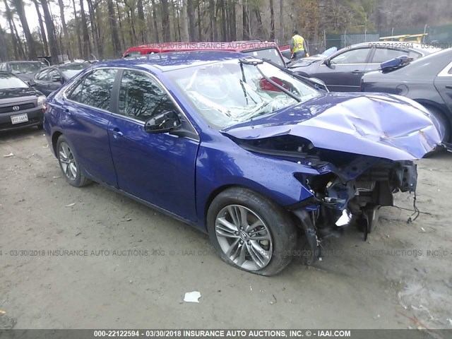 4T1BF1FK7GU515405 - 2016 TOYOTA CAMRY LE/XLE/SE/XSE BLUE photo 1