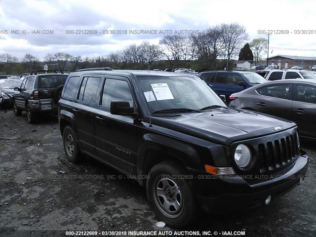 1C4NJPBA2CD724920 - 2012 JEEP PATRIOT SPORT BLACK photo 1