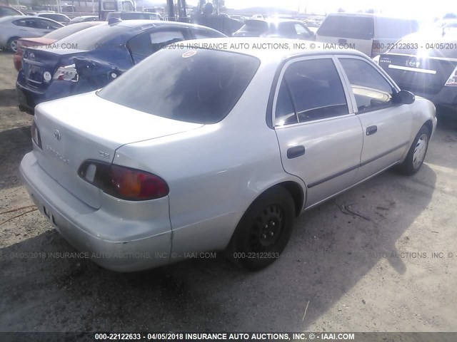 1NXBR12E1XZ230786 - 1999 TOYOTA COROLLA VE/CE/LE 银色 照片 4