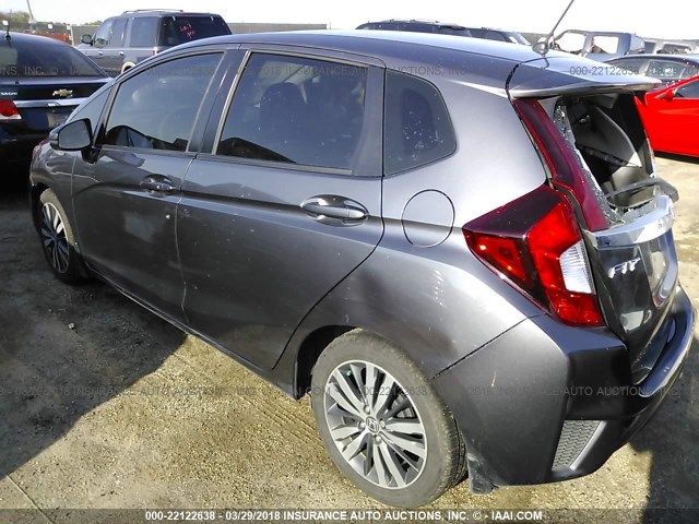 3HGGK5H89FM716550 - 2015 HONDA FIT EX/EXL GRAY photo 3