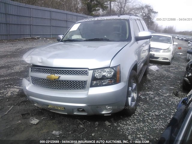 1GNSKCE06ER173495 - 2014 CHEVROLET TAHOE K1500 LTZ SILVER photo 2