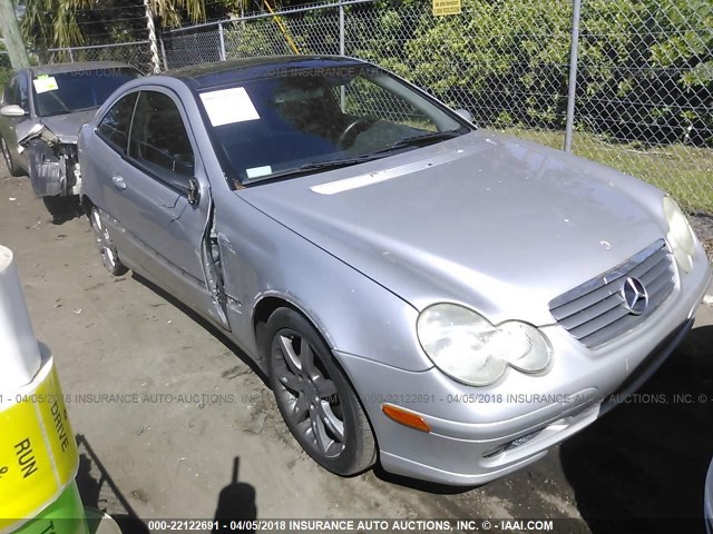 WDBRN40JX4A638604 - 2004 MERCEDES-BENZ C 230K SPORT COUPE SILVER photo 1