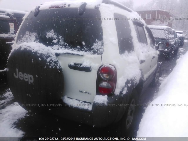 1J4GL48K26W275419 - 2006 JEEP LIBERTY SPORT 白色 照片 4