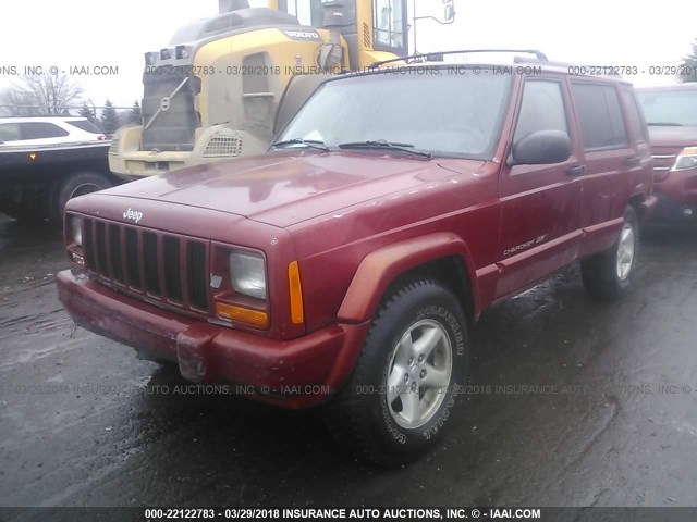 1J4FJ68S4WL216189 - 1998 JEEP CHEROKEE SPORT/CLASSIC Czerwony zdjęcie 2