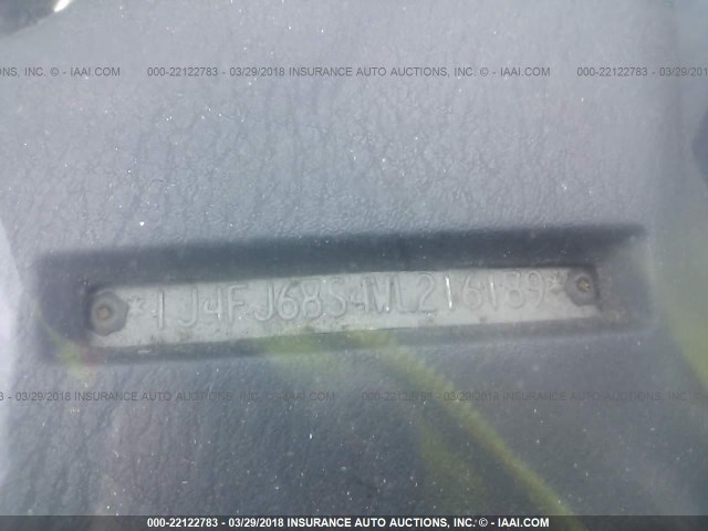 1J4FJ68S4WL216189 - 1998 JEEP CHEROKEE SPORT/CLASSIC Czerwony zdjęcie 9