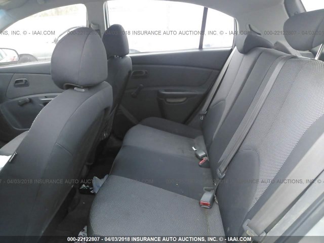 KNADE243096544217 - 2009 KIA RIO 5 SX GRAY photo 8