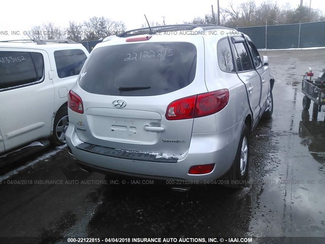 5NMSG13D07H123719 - 2007 HYUNDAI SANTA FE GLS SILVER photo 4