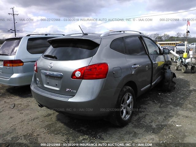 JN8AS5MV1BW681033 - 2011 NISSAN ROGUE S/SV/KROM SILVER photo 4