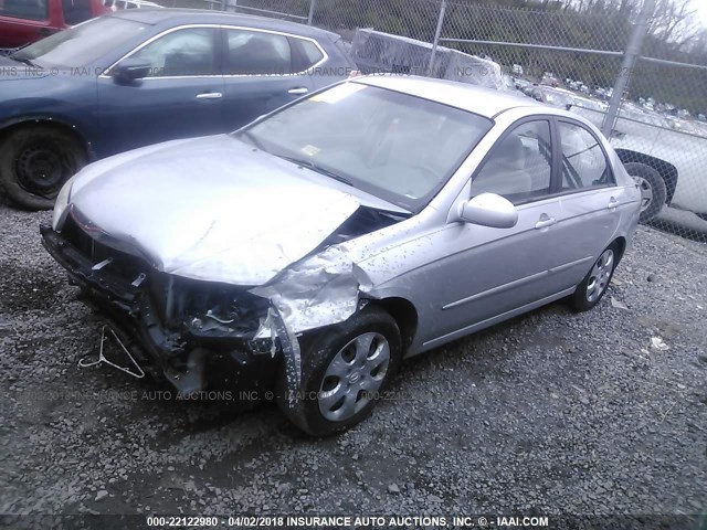 KNAFE121575400329 - 2007 KIA SPECTRA EX/LX SILVER photo 2