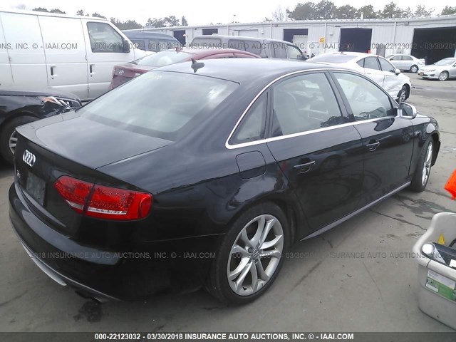 WAUBGAFL4BA124956 - 2011 AUDI S4 PREMIUM PLUS BLACK photo 4