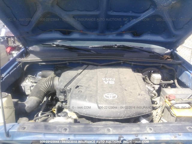 5TELU42N05Z008950 - 2005 TOYOTA TACOMA DOUBLE CAB ლურჯი ფოტო 10