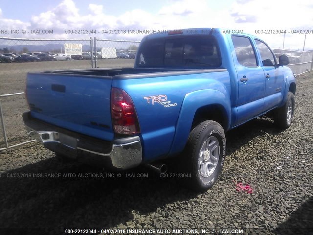 5TELU42N05Z008950 - 2005 TOYOTA TACOMA DOUBLE CAB ლურჯი ფოტო 4