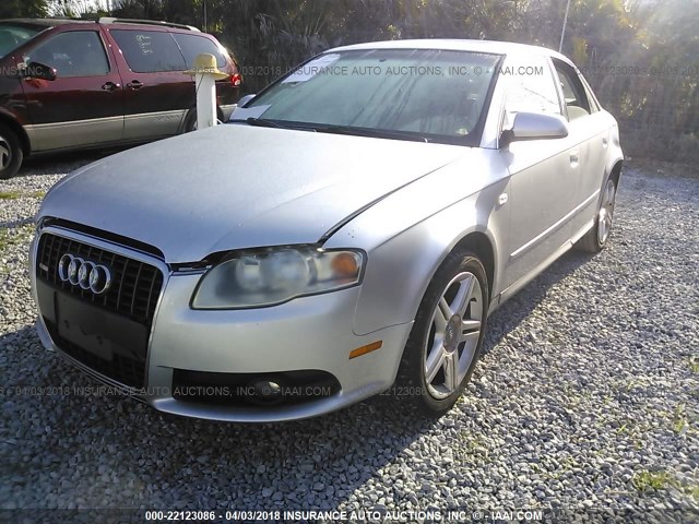 WAUAF78EX8A059636 - 2008 AUDI A4 2.0T GRAY photo 2