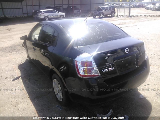 3N1AB61E98L739641 - 2008 NISSAN SENTRA 2.0/2.0S/2.0SL BLACK photo 3