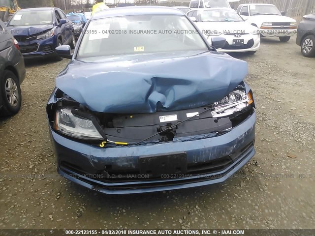 3VW2B7AJ4HM340261 - 2017 VOLKSWAGEN JETTA S 蓝色 照片 6