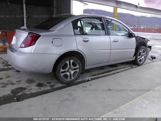 1G8AL52F95Z100251 - 2005 SATURN ION LEVEL 3 SILVER photo 4