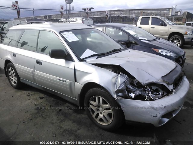 4S3BH675X47642440 - 2004 SUBARU LEGACY OUTBACK AWP SILVER photo 1